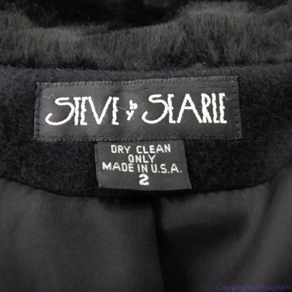 Vintage Steve by Searle black swing full length coat, vintage size 2, USA made - Picture 13 of 16